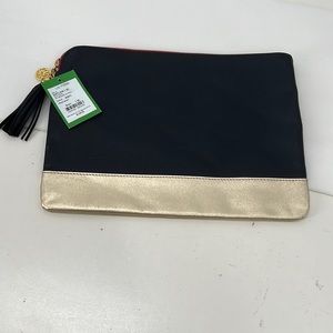 Lilly Pulitzer Black and Gold Clutch